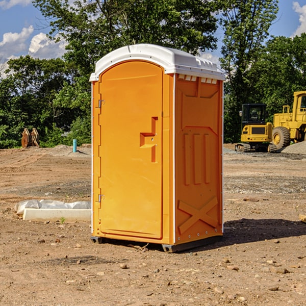 can i customize the exterior of the porta potties with my event logo or branding in Olin